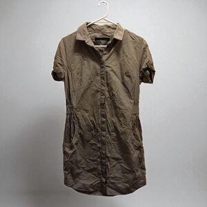 All Saints Women's Casual Tan Button Down Dress